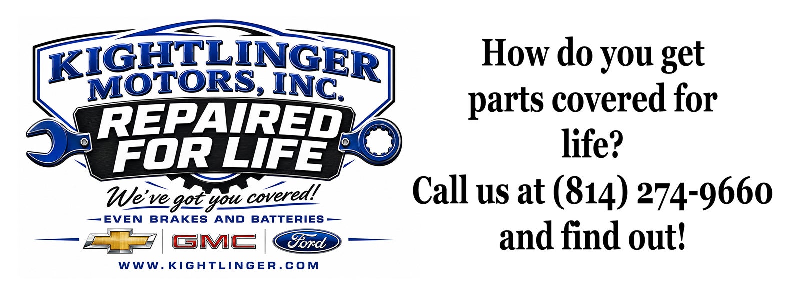 Kightlinger Motors | Repaired for Life